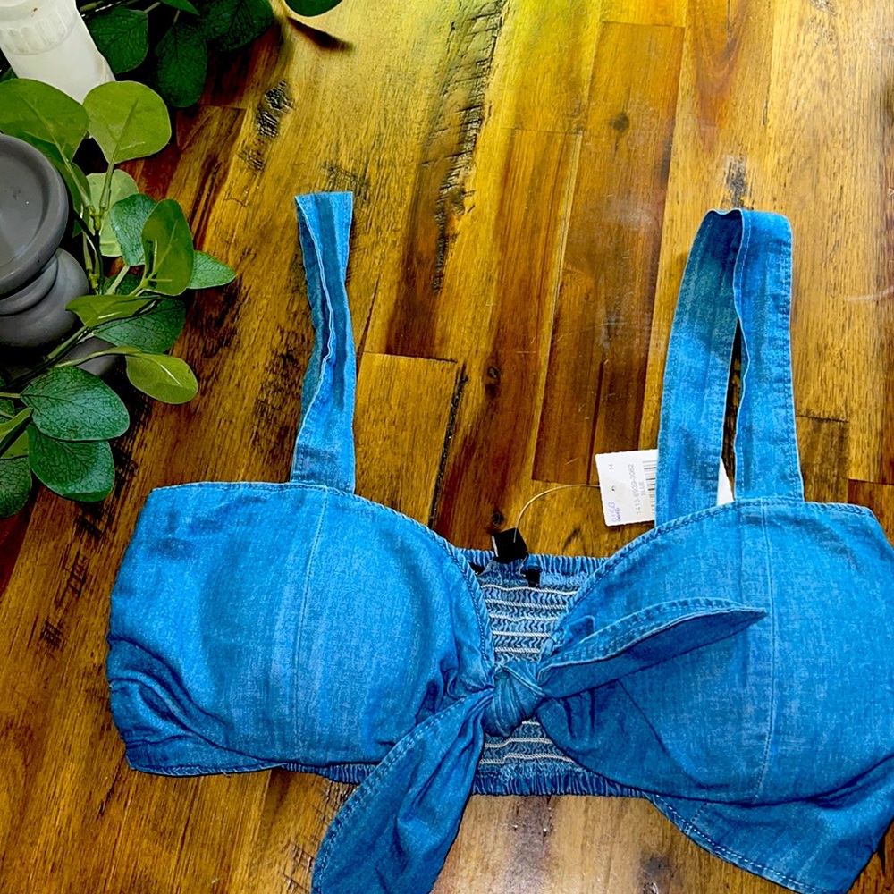 Denim bralette